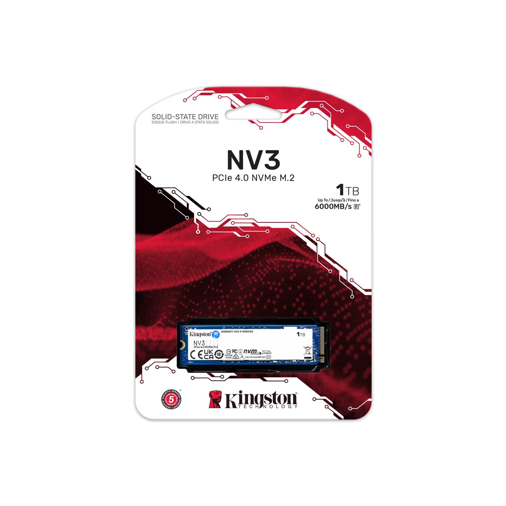 Disco sólido Kingston SSD M.2 NV3 1 TB